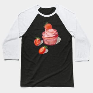 Strawberry Cupcakes Baseball T-Shirt